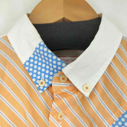 KAWATANI SHIRT L/S ドット花柄ストライブ BDシャツ メンズ JPN:M