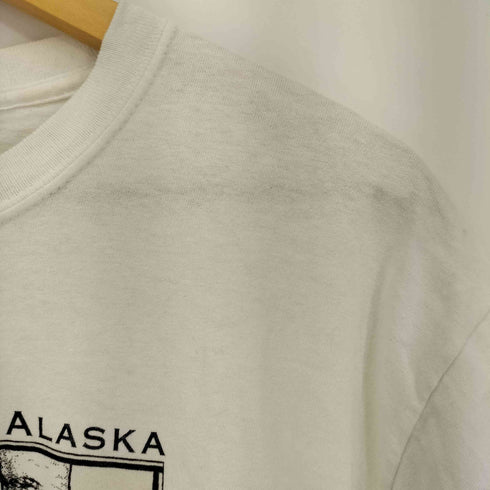 DELSOL 00s メキシコ製 ©2000 アラスカ gray WOLFプリントTシャツ メンズ import:M