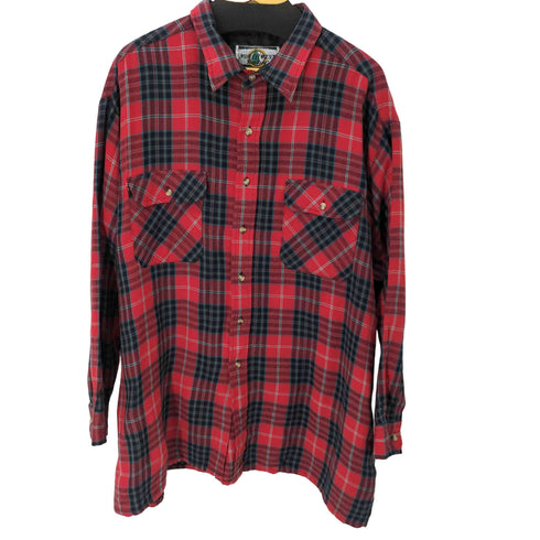 ノースウエストテリトリー NORTHWEST TERRITORY 80-90S ウールチェックL/S シャツ フラップポケット ビッグサイズ メンズ