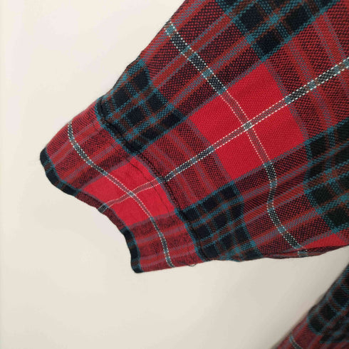 ノースウエストテリトリー NORTHWEST TERRITORY 80-90S ウールチェックL/S シャツ フラップポケット ビッグサイズ メンズ