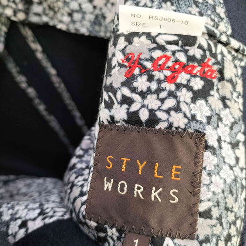 style works 花柄裏地 ウール テーラードジャケット メンズ JPN:1