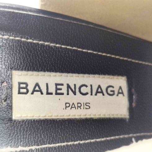 バレンシアガ BALENCIAGA イタリア製 バックストラップ カーフレザー カバー ヒール パンプス サンダル レディース EUR:38