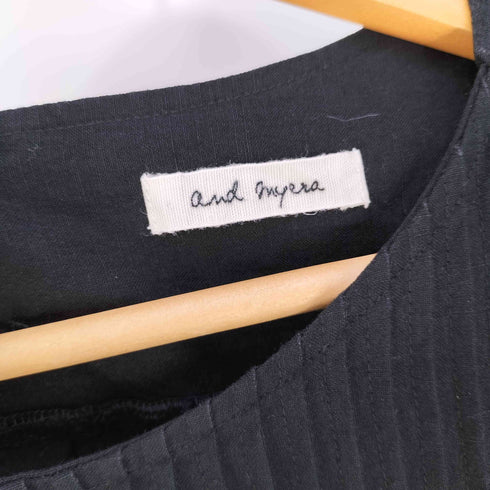 アンドマイラ and myera リネン混 ピンタックワンピース レディース JPN:M