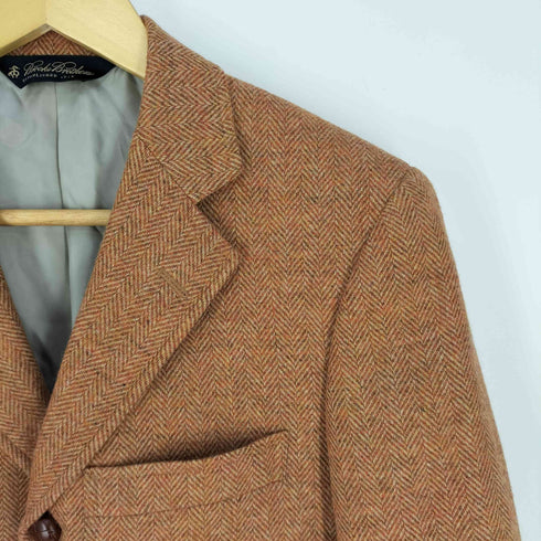 ブルックスブラザーズ BROOKS BROTHERS ヘリンボーン エルボーパッチ クルミボタン 3B ウールテーラードジャケット メンズ