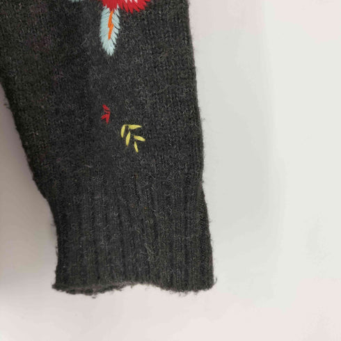ザラ ZARA FANCY COLLECTION 袖刺繍 アクリル混 ウール ニット レディース