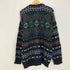 チャップスラルフローレン CHAPS RALPH LAUREN 90s USA製 マルチカラー ダイヤ 総柄ニット メンズ import:XL
