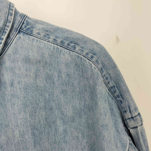 ラルフローレン RALPH LAUREN 90s ポニー刺繍 オーバーサイズ ボタンダウンデニムシャツ メンズ 4X