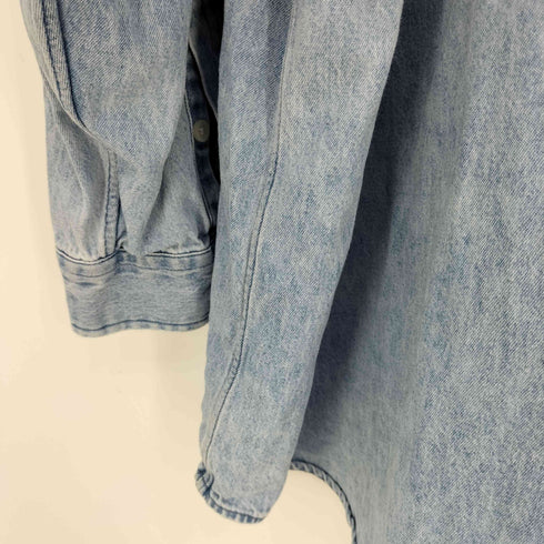 ラルフローレン RALPH LAUREN 90s ポニー刺繍 オーバーサイズ ボタンダウンデニムシャツ メンズ 4X