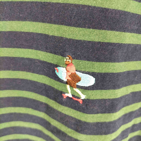 テス TES サーファー スケーター 刺繍 S/S ボーダーTシャツ メンズ JPN:S