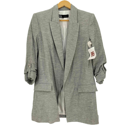 ザラ ZARA ROLLED UP SLEEVE OPEN BLAZER ロールアップスリーブオープンブレザー レディース import:S