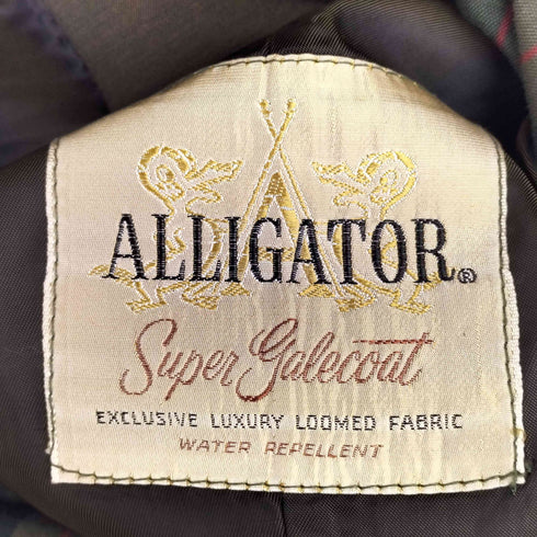 50-70s ALLIGATOR SUPER GALECOAT ユニオンチケット 裏地チェック ステンカラーコート メンズ