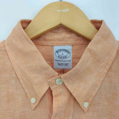 ブルックスブラザーズ BROOKS BROTHERS ALL IRISH LINEN アイリッシュリネンボタンダウンシャツ メンズ import:L
