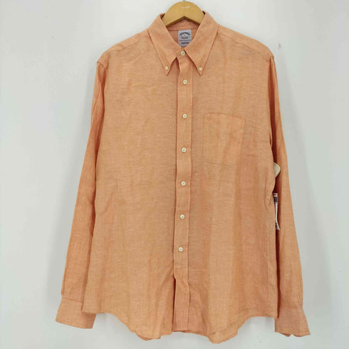 ブルックスブラザーズ BROOKS BROTHERS ALL IRISH LINEN アイリッシュリネンボタンダウンシャツ メンズ import:L