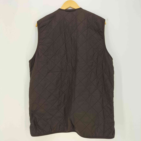 バブアー Barbour POLARQUILT ZIP-IN LINER DARK BROWN リバーシブルキルティングベスト メンズ L