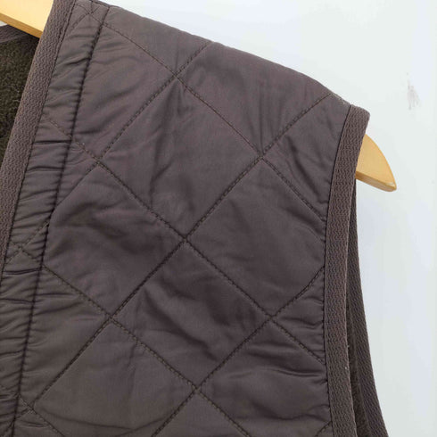 バブアー Barbour POLARQUILT ZIP-IN LINER DARK BROWN リバーシブルキルティングベスト メンズ L