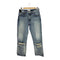 RECTO 23SS ブルー ディストロイド ストレート デニムパンツ メンズ JPN:S