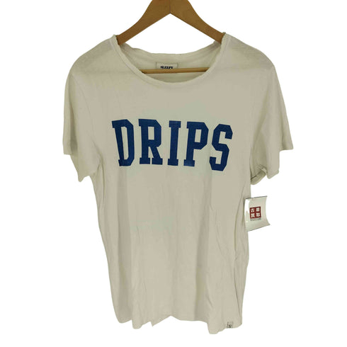 Sleepy Jones USA製 ダメージ DRIPS ロゴプリント S/S Tシャツ レディース import:XS