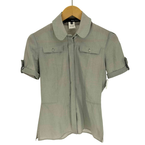 Bruno Pieters コットンポリ 丸襟 S/S シャツ レディース FR:36
