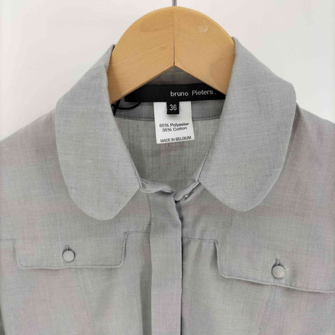 Bruno Pieters コットンポリ 丸襟 S/S シャツ レディース FR:36