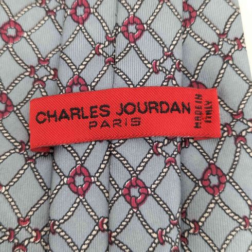 シャルルジョルダン CHARLES JOURDAN 総柄シルクネクタイ メンズ