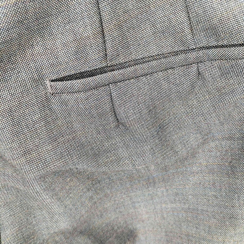 60S 3 PLY FINEST WORSTED アルミTALON メランジウールスラックス メンズ