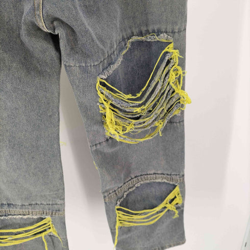 ダメージデニムパンツ クラッシュデニム ダメージ加工 メンズ