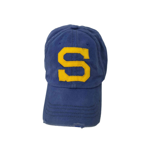 アメリカンイーグルアウトフィッターズ AMERICAN EAGLE OUTFITTERS Sロゴ 6パネルキャップ 6PANEL CAP ローキャップ ダメージ加工 メンズ ONE SIZE