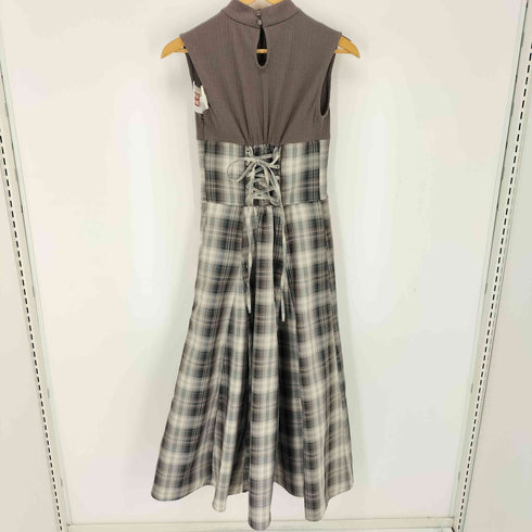 ダズリン dazzlin チェックノースリーブコルセットワンピース レディース JPN:S