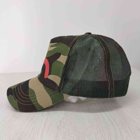 エヴィス EVISU メッシュキャップ トラッカーキャップ カモ柄 迷彩 カモメ メンズ ONE SIZE