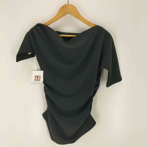 polaura アシンメトリードレープトップス レディース FREE