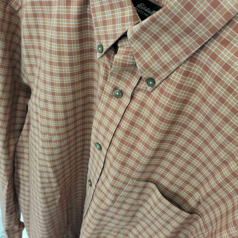 エディーバウアー Eddie Bauer 00S チェックBDシャツ メンズ XL TALL