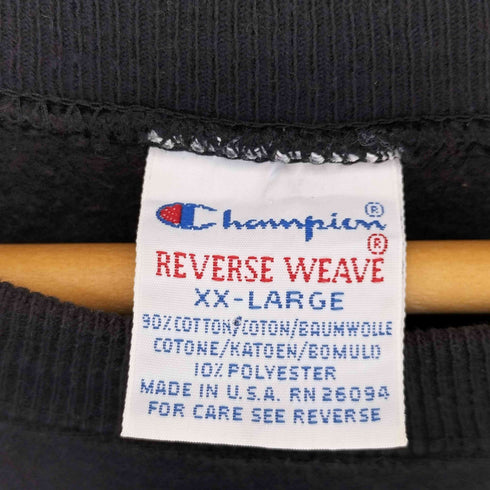 チャンピオン Champion 90S MADE IN USA REVERSE WEAVE 目有 ブラック XXL メンズ import:XXL