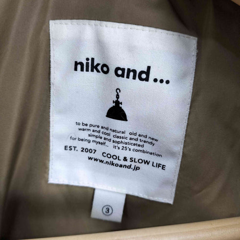 ニコアンド niko and... 19AW 撥水エアコンジャケット レディース JPN:M