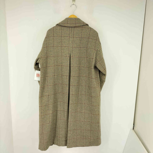ザラ ZARA チェック柄 ウール オーバーサイズ ダブルチェスターコート レディース US M