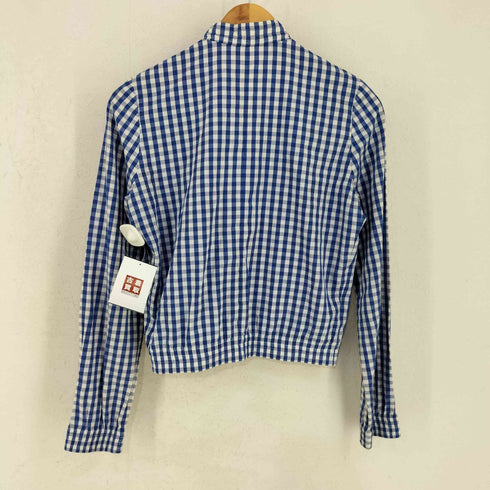 キャシャレル cacharel MADE IN FRANCE ギンガムチェック 比翼ダブルジップシャツブルゾン riri レディース FR:36
