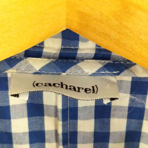 キャシャレル cacharel MADE IN FRANCE ギンガムチェック 比翼ダブルジップシャツブルゾン riri レディース FR:36