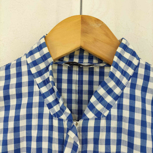 キャシャレル cacharel MADE IN FRANCE ギンガムチェック 比翼ダブルジップシャツブルゾン riri レディース FR:36