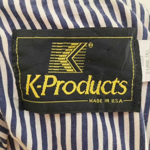 ケープロダクツ K-PRODUCTS MADE IN USA 裏地ストライプ ロゴ刺繍ジップジャケット メンズ JPN:XL