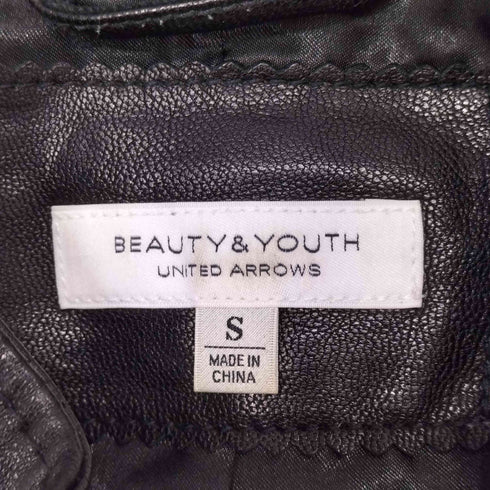 ビューティーアンドユースユナイテッドアローズ BEAUTY & YOUTH UNITED ARROWS ゴートレザー シングル ライダース メンズ JPN:S