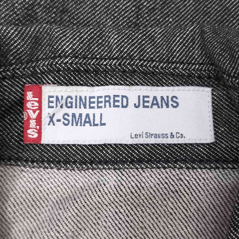 リーバイス Levis 立体裁断ブラックデニムジャケット レディース import:XS