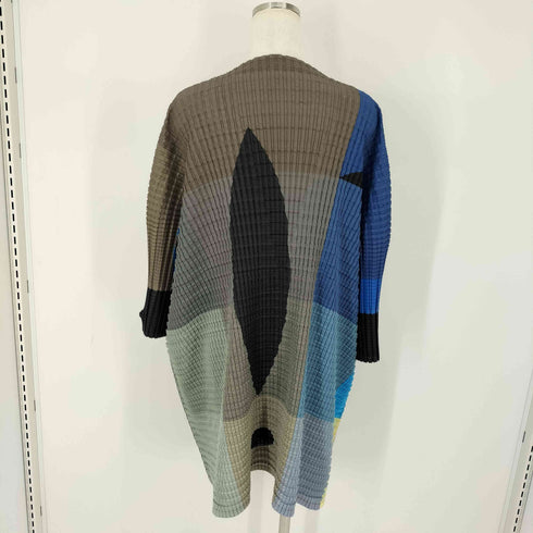 イッセイミヤケ ISSEY MIYAKE IKKO TANAKA 17SS プリーツボレロ プリーツコート 立体 フェイス 顔 グラフィック 田中一光 レディース JPN:3
