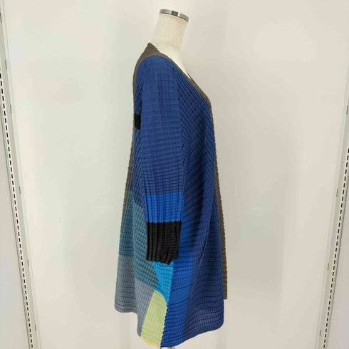 イッセイミヤケ ISSEY MIYAKE IKKO TANAKA 17SS プリーツボレロ プリーツコート 立体 フェイス 顔 グラフィック 田中一光 レディース JPN:3