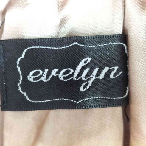 エブリン evelyn ドットプリーツロングワンピース シフォン チュニック レディース