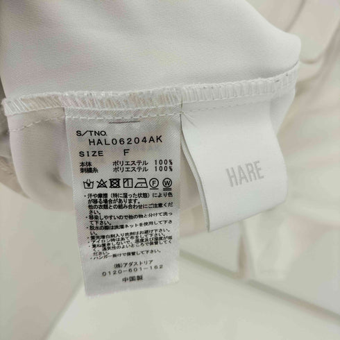 ハレ HARE ボウタイシャツ ワッフルショルダー 袖花柄 レディース FREE