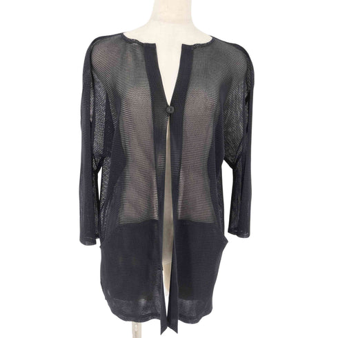 プリーツプリーズイッセイミヤケ PLEATS PLEASE ISSEY MIYAKE プリーツメッシュカーディガン 1ボタン ボレロ レディース JPN:3