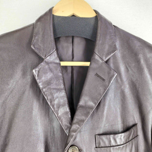 ヨウジヤマモトダーバン アール Yohji Yamamoto DURBAN A.A.R 羊革 ラムレザー 3B レザー テーラードジャケット メンズ JPN:M