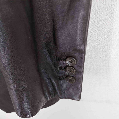 ヨウジヤマモトダーバン アール Yohji Yamamoto DURBAN A.A.R 羊革 ラムレザー 3B レザー テーラードジャケット メンズ JPN:M