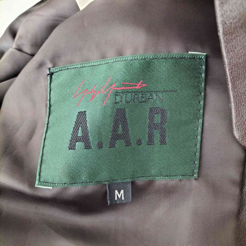 ヨウジヤマモトダーバン アール Yohji Yamamoto DURBAN A.A.R 羊革 ラムレザー 3B レザー テーラードジャケット メンズ JPN:M