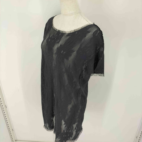 プリーツプリーズイッセイミヤケ PLEATS PLEASE ISSEY MIYAKE 花柄レースチュニックワンピース レディース JPN:3