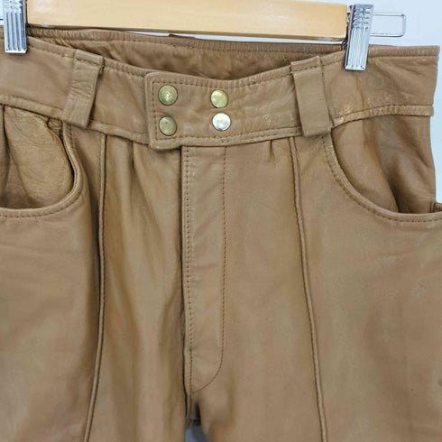 60S 棒TALON センターシームレザーパンツ キャメル メンズ